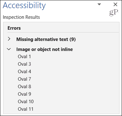 Kesalahan Pemeriksa Aksesibilitas Microsoft Office