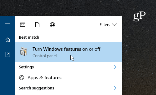 Pencarian Windows 10