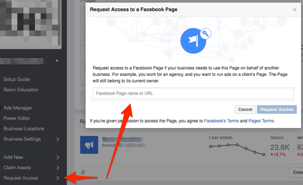 facebook meminta akses ke halaman