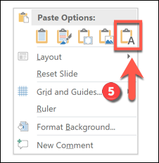 Menempel sebagai teks saja di PowerPoint