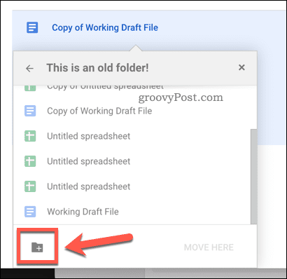 Membuat folder baru untuk memindahkan file ke dalam Google Drive