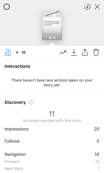 Lihat data ROI Instagram Stories, Langkah 9.