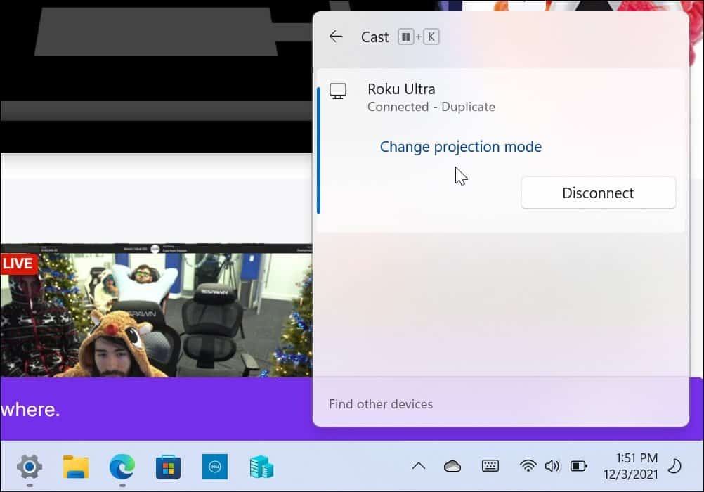 Windows 11 Terhubung ke Roku