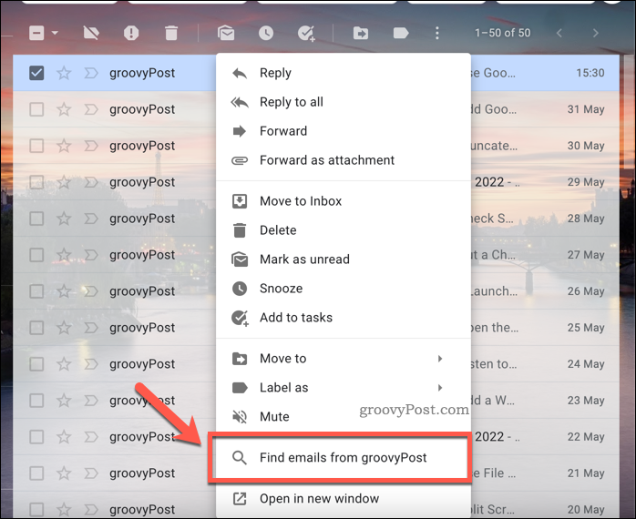 Gmail Temukan Email Dari Opsi