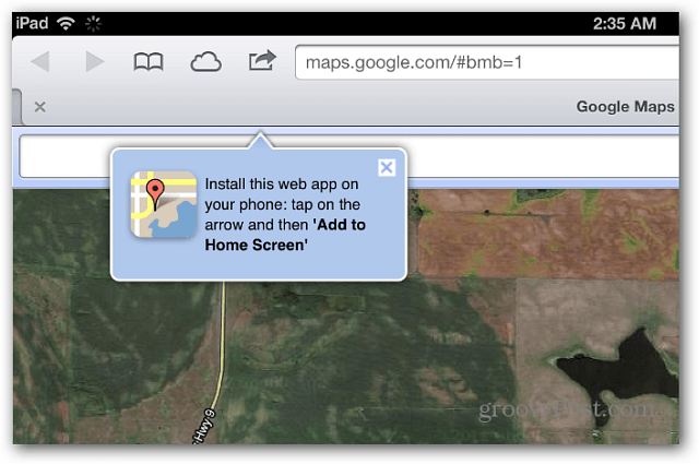 Google Maps di Safari iOS 6