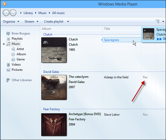 Flac mendukung Windows Media Player