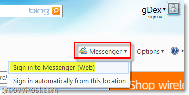 cara menggunakan windows messenger dari browser internet Anda di windows live