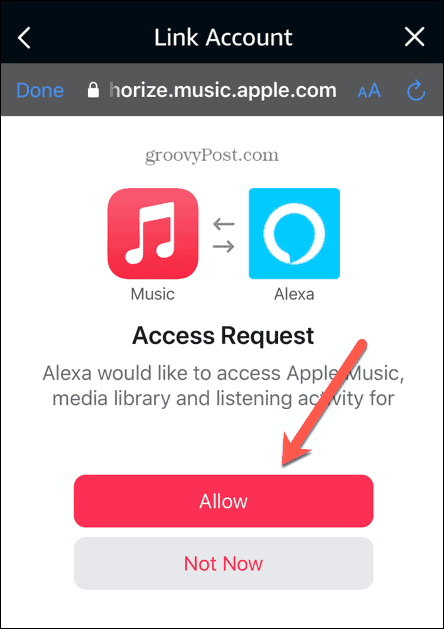 alexa memungkinkan akses ke musik apel