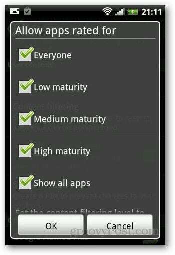 Nonaktifkan Pembelian Android 3