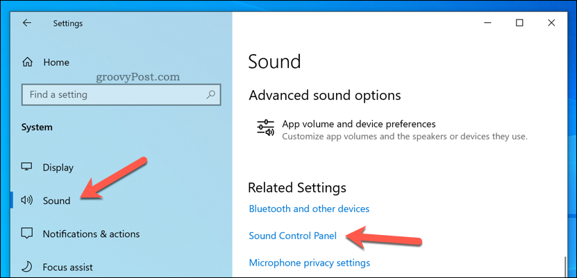 Buka Panel Kontrol Suara di Windows 10