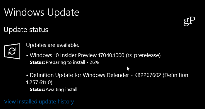 Windows 10 Redstone 4 Pratinjau Build 17040