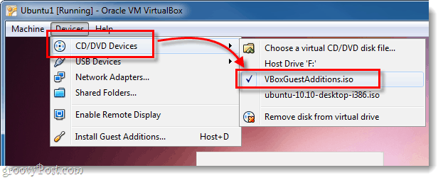 ubuntu dvd cd perangkat pilih vboxguestadditions.iso