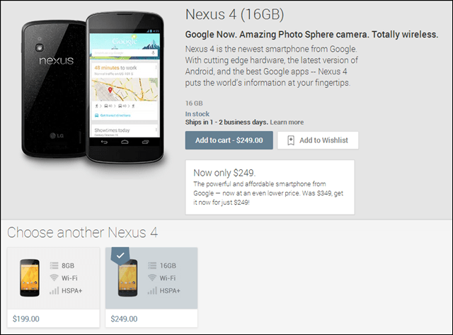 Google Mendiskon Smartphone Android Nexus 4 ke $ 199