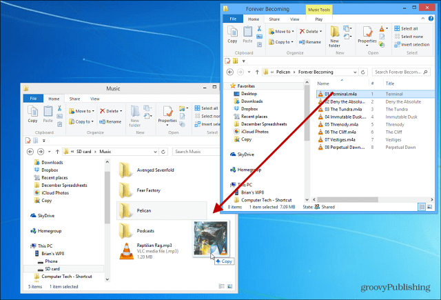 Salin melalui File Explorer