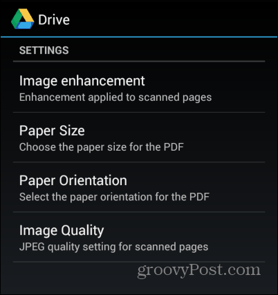 pengaturan pemindaian google drive