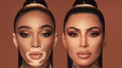 Kim Kardashian dan Winnie Harlow menjadi wajah iklan dalam bingkai yang sama!