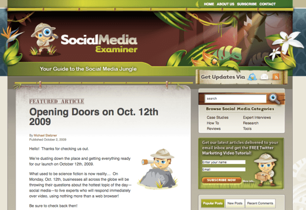 SocialMediaExaminer.com pada Oktober 2012.