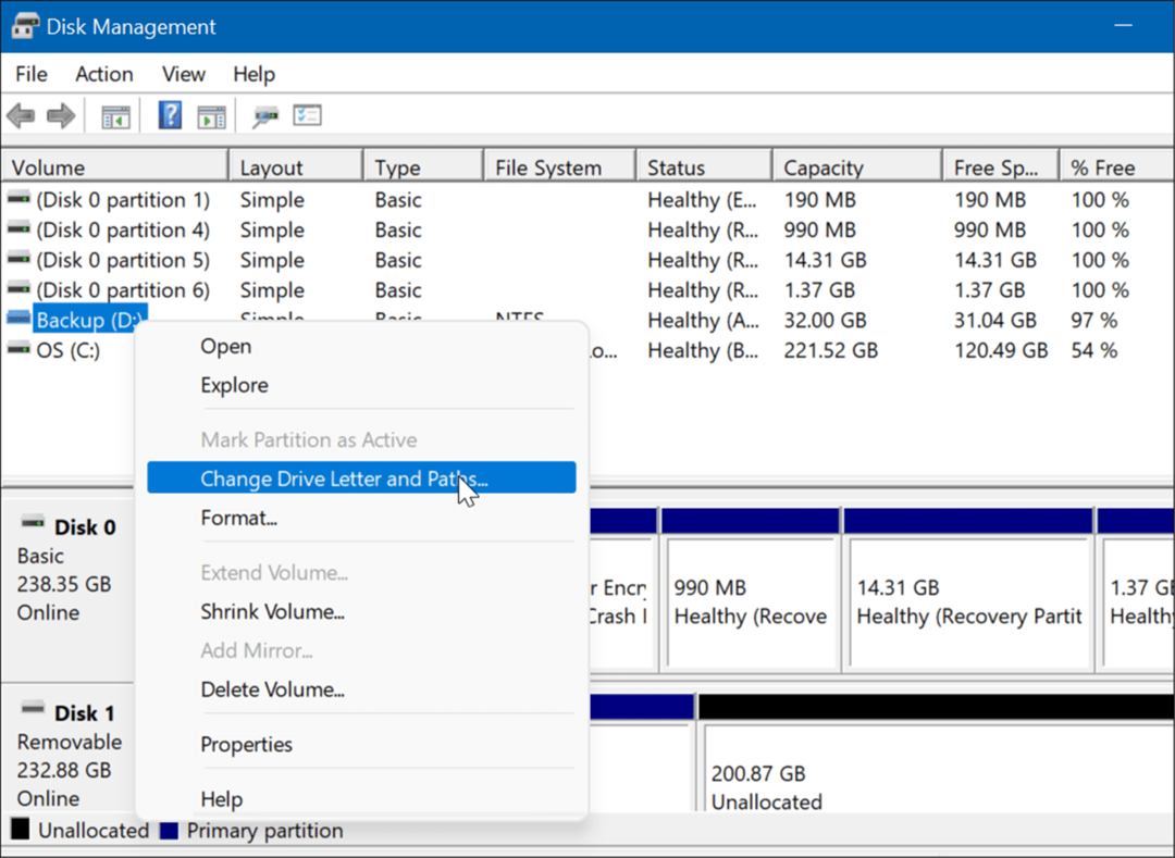 buka manajemen disk di menu power user windows 11