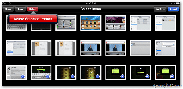 IOS 5: Batch Delete Photos di iPhone, iPad, atau iPod Touch Anda