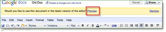 Ubah Google Documents Lama Anda menjadi Editor Baru