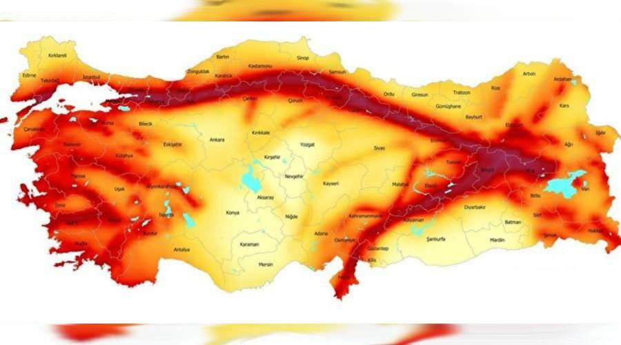 Peta gempa Türkiye