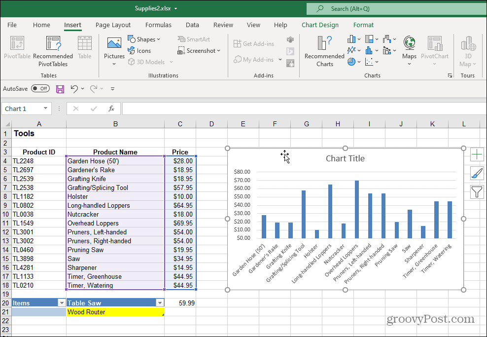 Bagan Batang Dibuat Excel