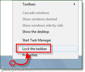 kunci taskbar di windows 7