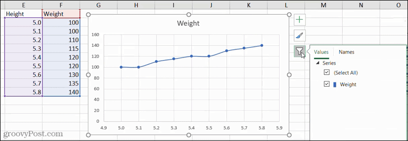 Filter Bagan di Excel