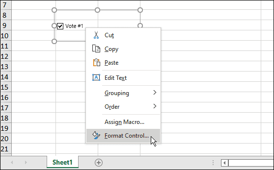 Masukkan Kotak Centang di Microsoft Excel