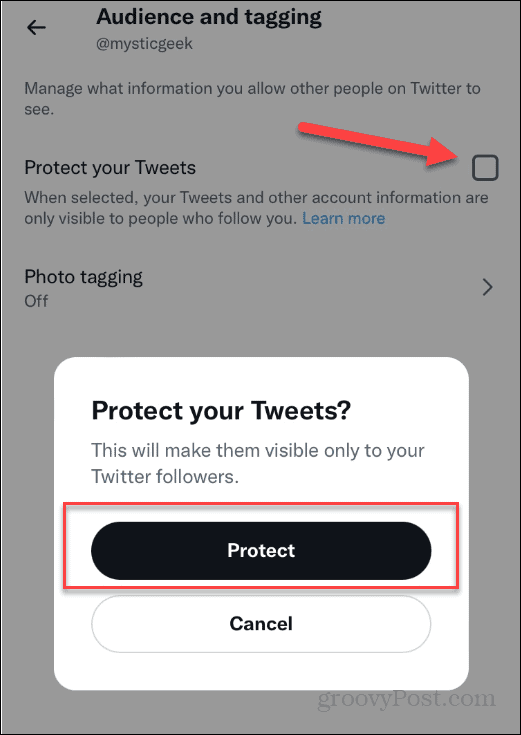 Lindungi Tweet Twitter Pribadi