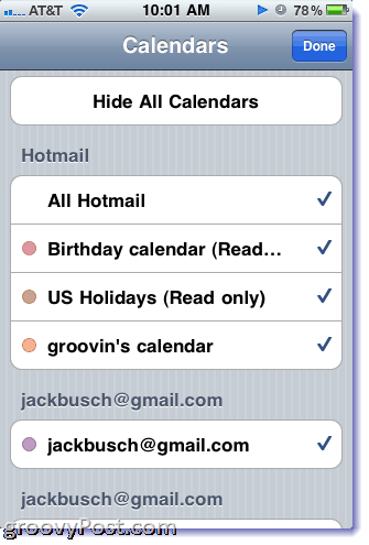 Kalender Hotmail