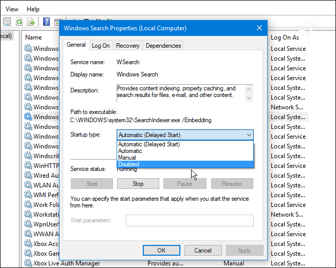 2 Nonaktifkan Layanan Pencarian Windows Windows 10