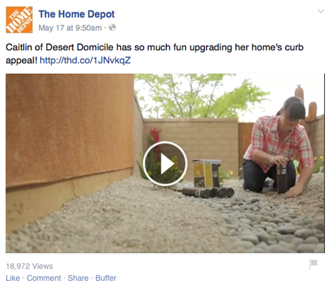 video home depot di facebook