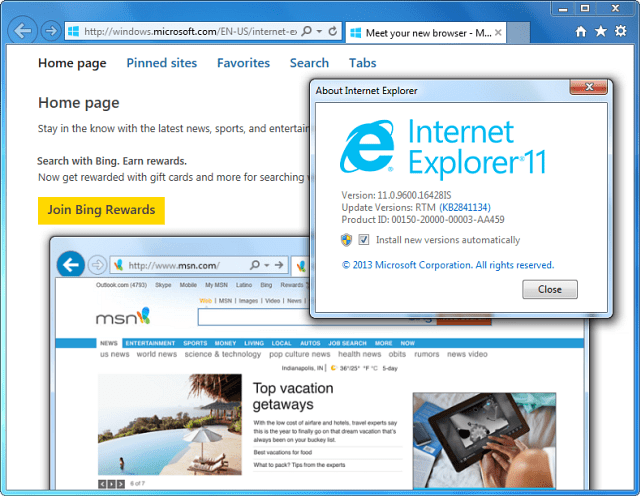 IE 11 Menginstal Windows 7
