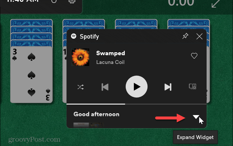 perluas widget Spotify