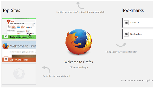 Firefox untuk Windows 8 Touch Beta Tersedia untuk Pengujian Publik