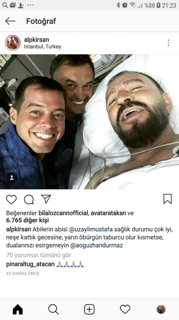 Foto pertama dari Mustafa Topal yang mengalami serangan jantung!