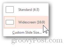 rasio aspek presentasi layar lebar standar menyesuaikan ukuran powerpoint