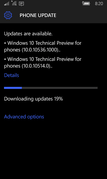 Pembaruan Telepon Windows 10