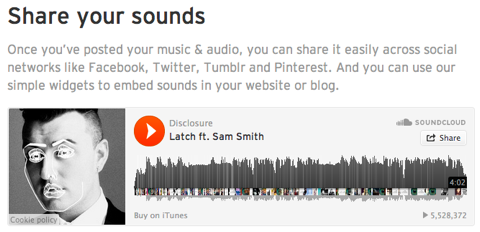 soundcloud membagikan suara Anda