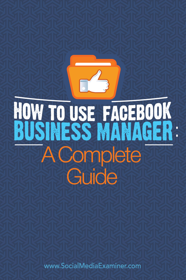 panduan untuk manajer bisnis facebook