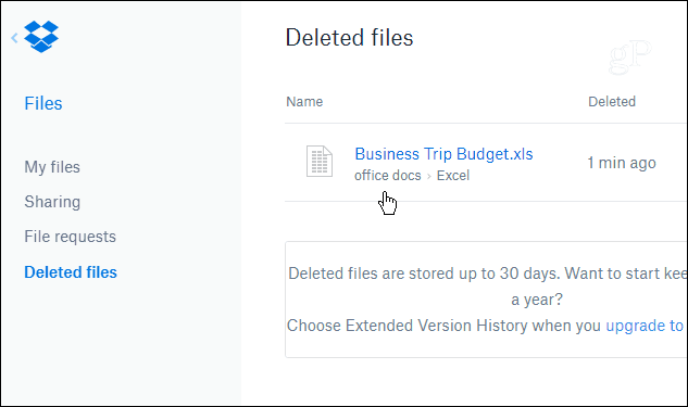 Kembalikan File yang Dihapus atau Versi Sebelumnya dari Dropbox