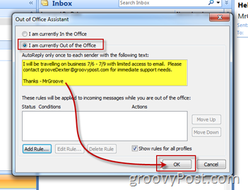Aktifkan Nyalakan Balasan Otomatis Asisten Microsoft Outlook di Luar Kantor