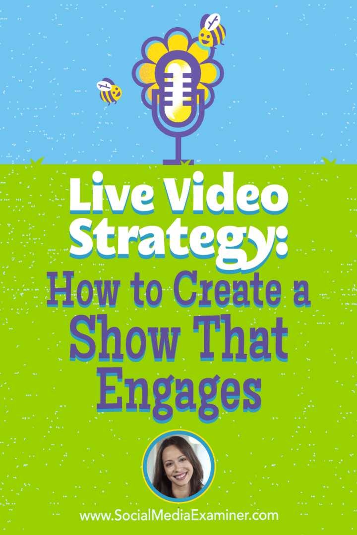 Strategi Video Langsung: Cara Membuat Pertunjukan yang Menarik yang menampilkan wawasan dari Luria Petrucci di Podcast Pemasaran Media Sosial.