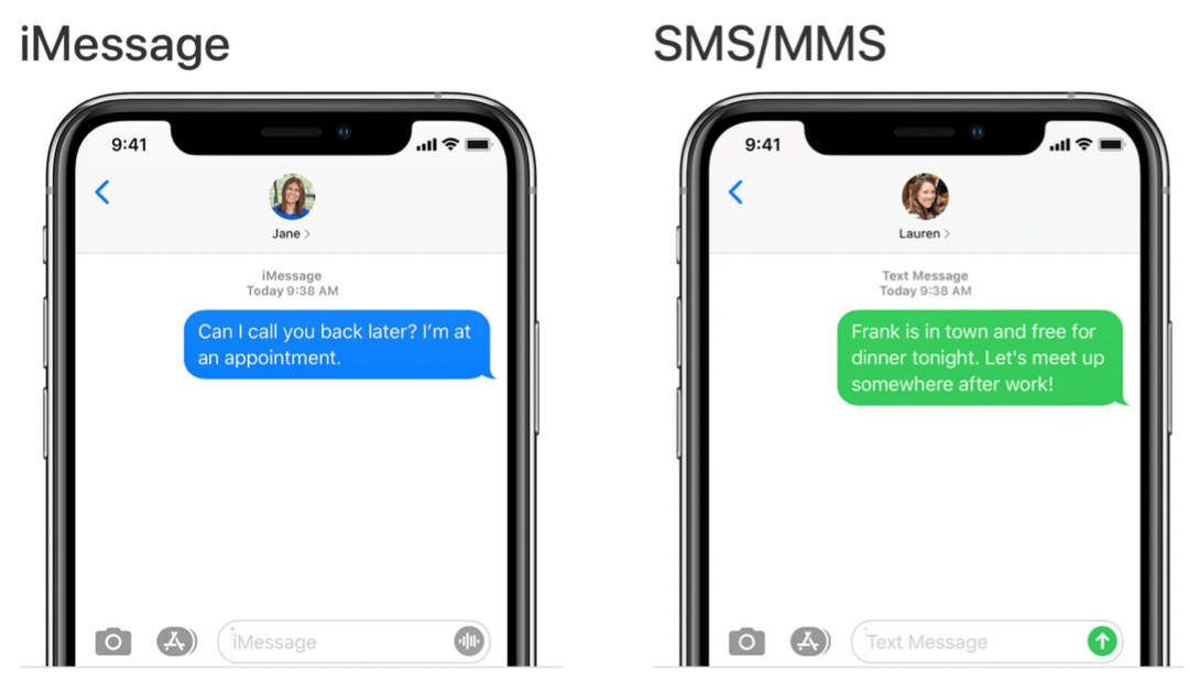 Pesan di macOS Big Sur iMessage vs SMS