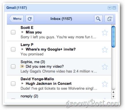 widget gmail