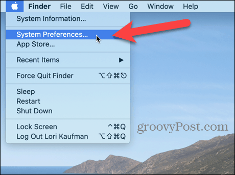 Pilih System Preferences pada Mac