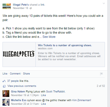 posting facebook petes ilegal