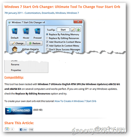 Bagaimana-Untuk Mengubah Start Menu Orb di Windows 7