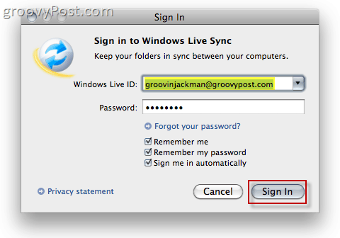 Windows Live Sync Beta di OS X